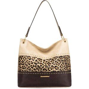 Womens  B-beige/Leopard/Coffee Leather Imported Zipper Purses Shoulder Handbags
